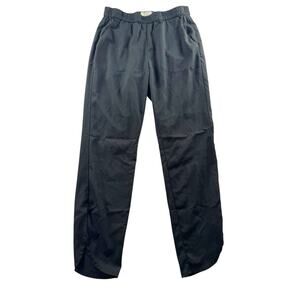 Marine Layer Respun Allison Pant Womens Size Small Black Curve Hem Elastic Waist